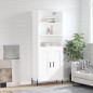 vidaXL Aparador alto madera contrachapada blanco 69,5x34x180 cm vidaXL Aparador alto madera contrachapada blanco 69,5x34x180 cm