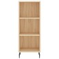 vidaXL Aparador de madera contrachapada color roble 34,5x32,5x180 cm vidaXL Aparador de madera contrachapada color roble 34,5x32,5x180 cm