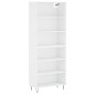vidaXL Aparador alto madera de ingeniería blanco 69,5x32,5x180 cm vidaXL Aparador alto madera de ingeniería blanco 69,5x32,5x180 cm