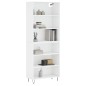 vidaXL Aparador alto madera de ingeniería blanco 69,5x32,5x180 cm vidaXL Aparador alto madera de ingeniería blanco 69,5x32,5x180 cm
