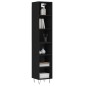 vidaXL Aparador alto madera contrachapada negro 34,5x32,5x180 cm vidaXL Aparador alto madera contrachapada negro 34,5x32,5x180 cm