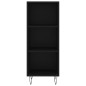 vidaXL Aparador alto madera contrachapada negro 34,5x32,5x180 cm vidaXL Aparador alto madera contrachapada negro 34,5x32,5x180 cm