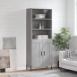 vidaXL Aparador alto madera contrachapada gris sonoma 69,5x34x180 cm vidaXL Aparador alto madera contrachapada gris sonoma 69,5x34x180 cm