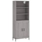 vidaXL Aparador alto madera contrachapada gris sonoma 69,5x34x180 cm vidaXL Aparador alto madera contrachapada gris sonoma 69,5x34x180 cm