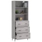 vidaXL Aparador alto madera contrachapada gris sonoma 69,5x34x180 cm vidaXL Aparador alto madera contrachapada gris sonoma 69,5x34x180 cm