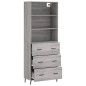 vidaXL Aparador alto madera contrachapada gris sonoma 69,5x34x180 cm vidaXL Aparador alto madera contrachapada gris sonoma 69,5x34x180 cm