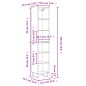 vidaXL Aparador de madera contrachapada gris hormigón 34,5x32,5x180 cm