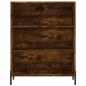 vidaXL Aparador alto madera ingeniería roble ahumado 69,5x32,5x180 cm vidaXL Aparador alto madera ingeniería roble ahumado 69,5x32,5x180 cm