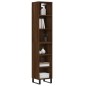 vidaXL Aparador alto madera contrachapada roble marrón 34,5x32,5x180cm vidaXL Aparador alto madera contrachapada roble marrón 34,5x32,5x180cm