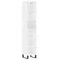 vidaXL Aparador alto contrachapada blanco brillante 34,5x32,5x180 cm vidaXL Aparador alto contrachapada blanco brillante 34,5x32,5x180 cm