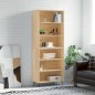 vidaXL Aparador alto madera de ingeniería roble Sonoma 69,5x32,5x180cm vidaXL Aparador alto madera de ingeniería roble Sonoma 69,5x32,5x180cm