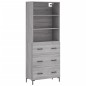 vidaXL Aparador alto madera contrachapada gris sonoma 69,5x34x180 cm vidaXL Aparador alto madera contrachapada gris sonoma 69,5x34x180 cm