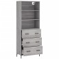 vidaXL Aparador alto madera contrachapada gris sonoma 69,5x34x180 cm vidaXL Aparador alto madera contrachapada gris sonoma 69,5x34x180 cm
