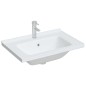 vidaXL Lavabo de baño rectangular cerámica blanco 71x48x19,5 cm