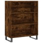 vidaXL Aparador alto madera ingeniería roble ahumado 69,5x32,5x180 cm