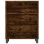 vidaXL Aparador alto madera ingeniería roble ahumado 69,5x32,5x180 cm