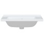 vidaXL Lavabo de baño rectangular cerámica blanco 71x48x19,5 cm