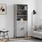 vidaXL Aparador alto madera contrachapada gris sonoma 69,5x34x180 cm vidaXL Aparador alto madera contrachapada gris sonoma 69,5x34x180 cm