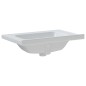 vidaXL Lavabo de baño rectangular cerámica blanco 71x48x19,5 cm