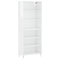 vidaXL Aparador alto madera ingeniería blanco brillo 69,5x32,5x180 cm vidaXL Aparador alto madera ingeniería blanco brillo 69,5x32,5x180 cm