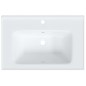 vidaXL Lavabo de baño rectangular cerámica blanco 71x48x19,5 cm