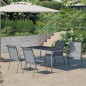 vidaXL Juego de comedor para jardín 5 piezas acero gris antracita vidaXL Juego de comedor para jardín 5 piezas acero gris antracita
