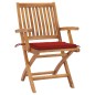 vidaXL Sillas de jardín plegables 4 uds madera maciza teca con cojines vidaXL Sillas de jardín plegables 4 uds madera maciza teca con cojines