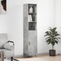 vidaXL Aparador de madera contrachapada gris hormigón 34,5x34x180 cm vidaXL Aparador de madera contrachapada gris hormigón 34,5x34x180 cm