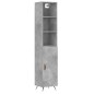 vidaXL Aparador de madera contrachapada gris hormigón 34,5x34x180 cm vidaXL Aparador de madera contrachapada gris hormigón 34,5x34x180 cm