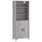 vidaXL Aparador alto madera contrachapada gris sonoma 69,5x34x180 cm vidaXL Aparador alto madera contrachapada gris sonoma 69,5x34x180 cm