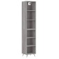 vidaXL Aparador alto madera contrachapada gris Sonoma 34,5x32,5x180 cm