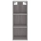 vidaXL Aparador alto madera contrachapada gris Sonoma 34,5x32,5x180 cm