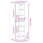 vidaXL Aparador alto madera contrachapada gris Sonoma 34,5x32,5x180 cm