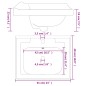 vidaXL Lavabo de baño rectangular cerámica blanco 61x48x23 cm vidaXL Lavabo de baño rectangular cerámica blanco 61x48x23 cm