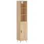 vidaXL Aparador de madera contrachapada roble Sonoma 34,5x34x180 cm vidaXL Aparador de madera contrachapada roble Sonoma 34,5x34x180 cm