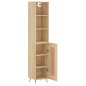 vidaXL Aparador de madera contrachapada roble Sonoma 34,5x34x180 cm vidaXL Aparador de madera contrachapada roble Sonoma 34,5x34x180 cm