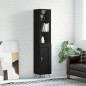 vidaXL Aparador de madera contrachapada negro 34,5x34x180 cm vidaXL Aparador de madera contrachapada negro 34,5x34x180 cm