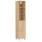vidaXL Aparador de madera contrachapada roble Sonoma 34,5x34x180 cm vidaXL Aparador de madera contrachapada roble Sonoma 34,5x34x180 cm