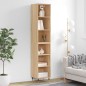 vidaXL Aparador de madera contrachapada color roble 34,5x32,5x180 cm vidaXL Aparador de madera contrachapada color roble 34,5x32,5x180 cm