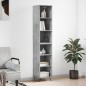 vidaXL Aparador de madera contrachapada gris hormigón 34,5x32,5x180 cm vidaXL Aparador de madera contrachapada gris hormigón 34,5x32,5x180 cm