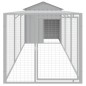 vidaXL Gallinero con corral acero galvanizado gris claro 117x405x123cm vidaXL Gallinero con corral acero galvanizado gris claro 117x405x123cm