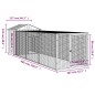 vidaXL Gallinero con corral acero galvanizado gris claro 117x405x123cm vidaXL Gallinero con corral acero galvanizado gris claro 117x405x123cm
