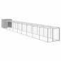 vidaXL Gallinero y corral acero galvanizado gris claro 110x1017x110 cm vidaXL Gallinero y corral acero galvanizado gris claro 110x1017x110 cm