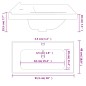 vidaXL Lavabo de baño rectangular cerámica blanco 91,5x48x19,5 cm vidaXL Lavabo de baño rectangular cerámica blanco 91,5x48x19,5 cm