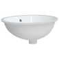 vidaXL Lavabo de baño ovalado cerámica blanco 47x39x21 cm vidaXL Lavabo de baño ovalado cerámica blanco 47x39x21 cm