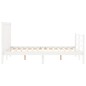 vidaXL Estructura de cama con cabecero madera maciza blanco 120x200 cm