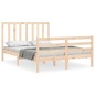 vidaXL Estructura de cama con cabecero madera maciza 140x200 cm vidaXL Estructura de cama con cabecero madera maciza 140x200 cm