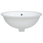 vidaXL Lavabo de baño ovalado cerámica blanco 47x39x21 cm vidaXL Lavabo de baño ovalado cerámica blanco 47x39x21 cm