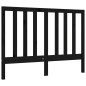 vidaXL Estructura cama de matrimonio con cabecero madera maciza negro vidaXL Estructura cama de matrimonio con cabecero madera maciza negro