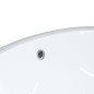 vidaXL Lavabo de baño ovalado cerámica blanco 47x39x21 cm vidaXL Lavabo de baño ovalado cerámica blanco 47x39x21 cm